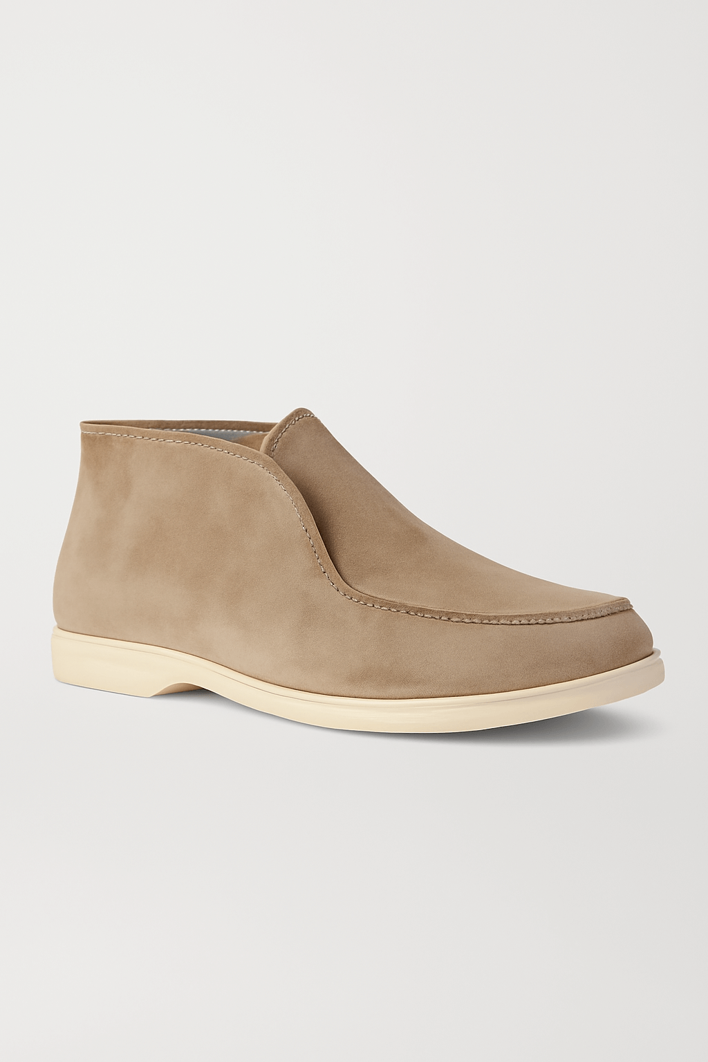 Tobias | Men’s High Suede Loafers - Full Leather Insole - Precise Stitch Detailing