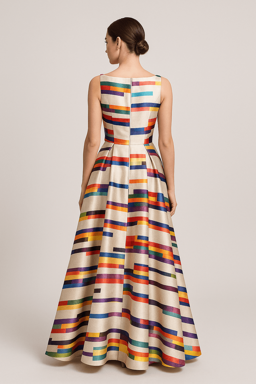 Ophelia | Women's Evening Gown – A-Line Sleeveless High Neck – Floor-Length Formal Dress