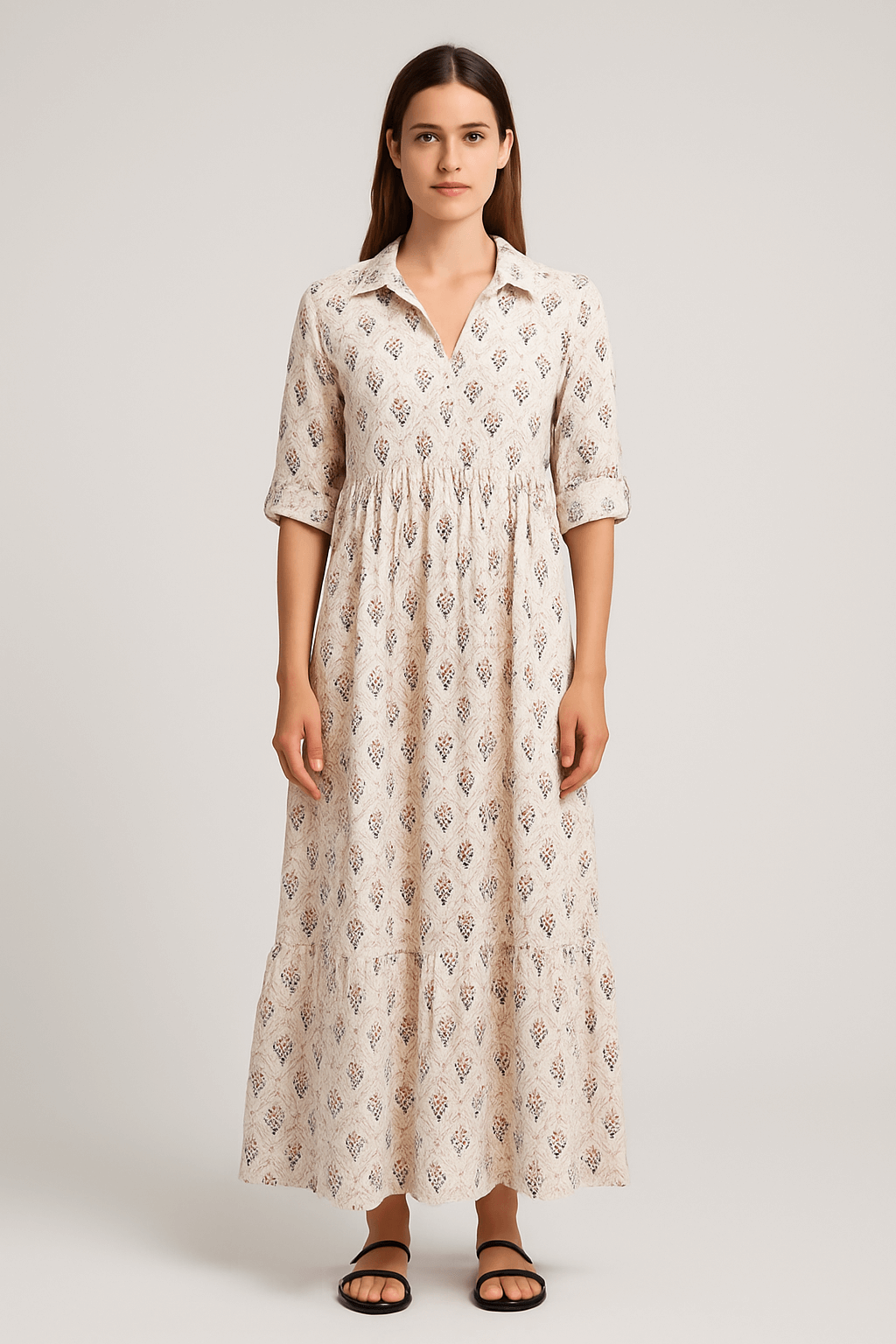 Lyra | Women's Summer Maxi Dress – Bohemian V-Neck – Flowing & Lightweight