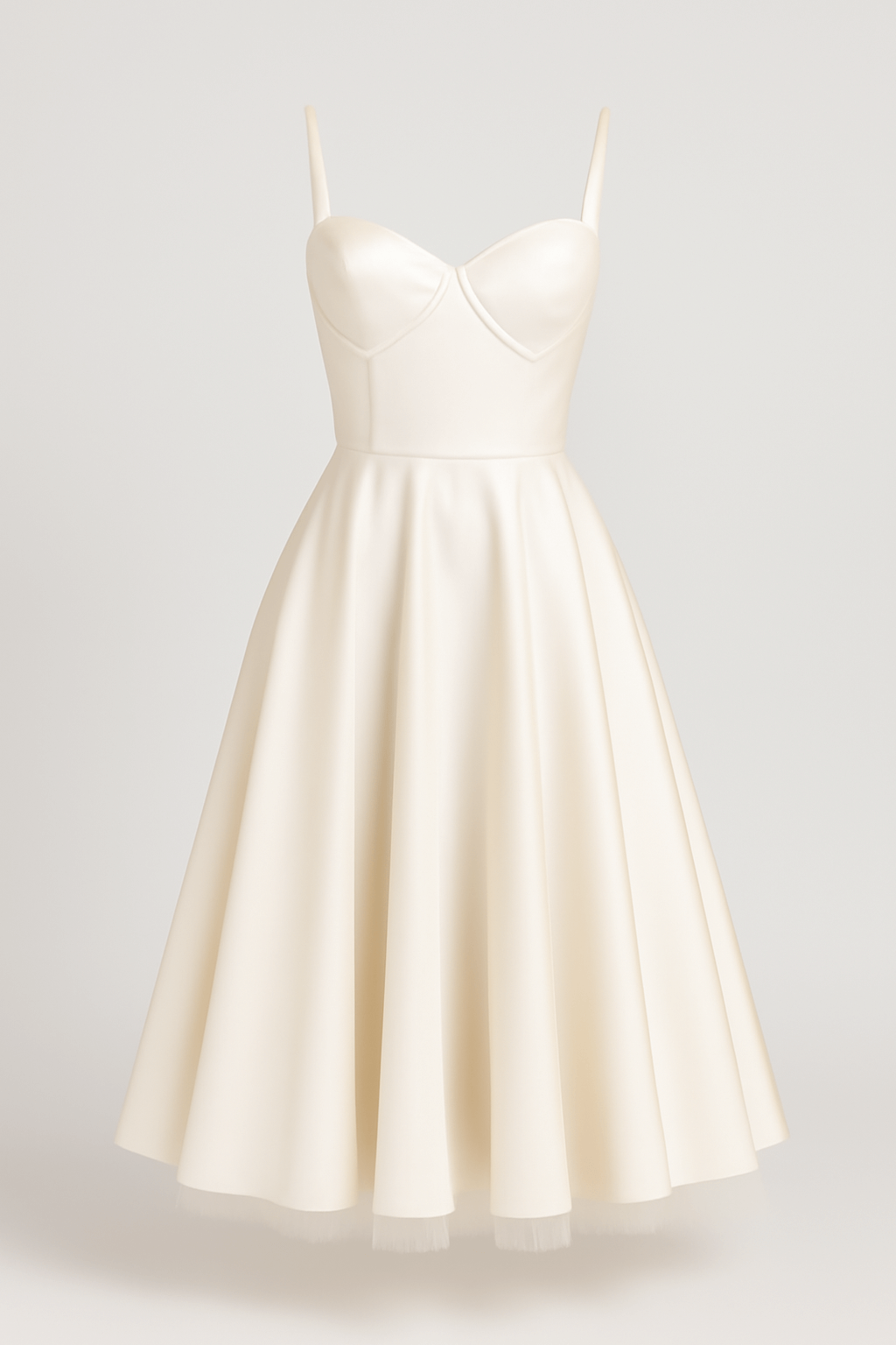 Celeste | Women's Elegant A-Line Midi Dress – Spaghetti Straps with Lace Detail – Perfect for Summer & Formal Events