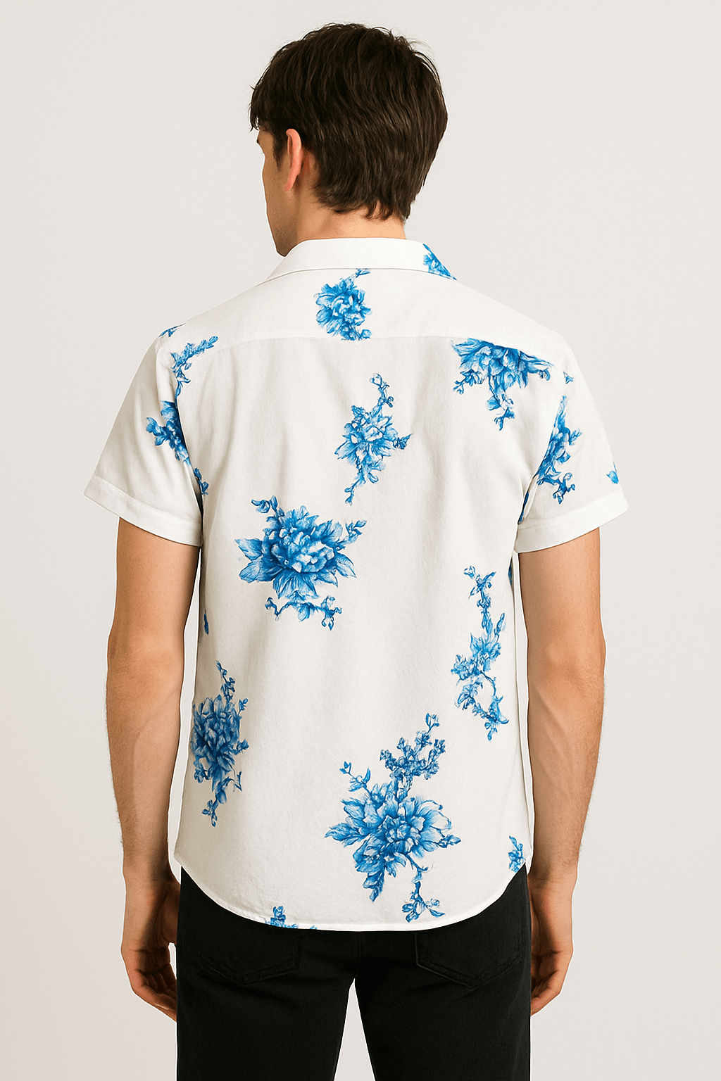 Jenson | Men's Hawaiian Shirt – Floral Print – Short Sleeve & Breathable Fabric