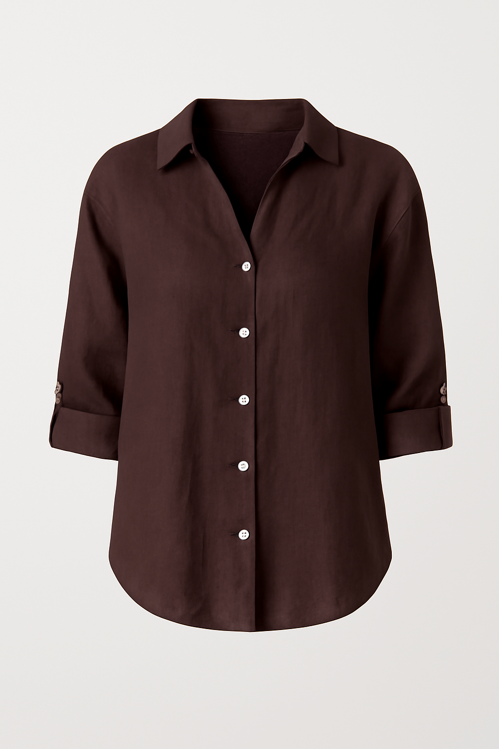 Camelia | Women's Linen Button-Up Shirt – Relaxed Fit – Long Sleeve & Adjustable Cuffs