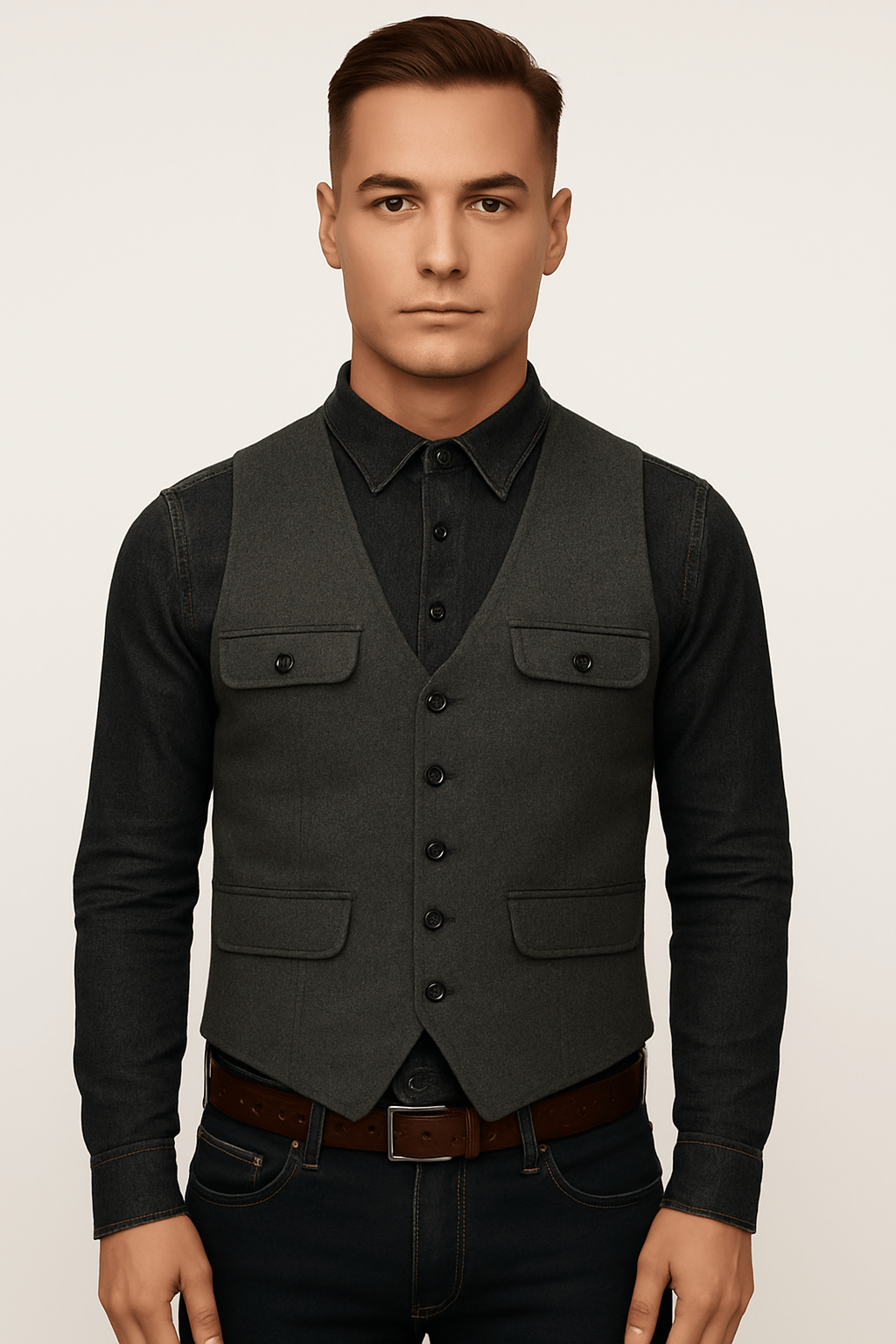 Henry | Men's Vintage Gilet Vest – Single-Breasted Classic Design for All-Season Style