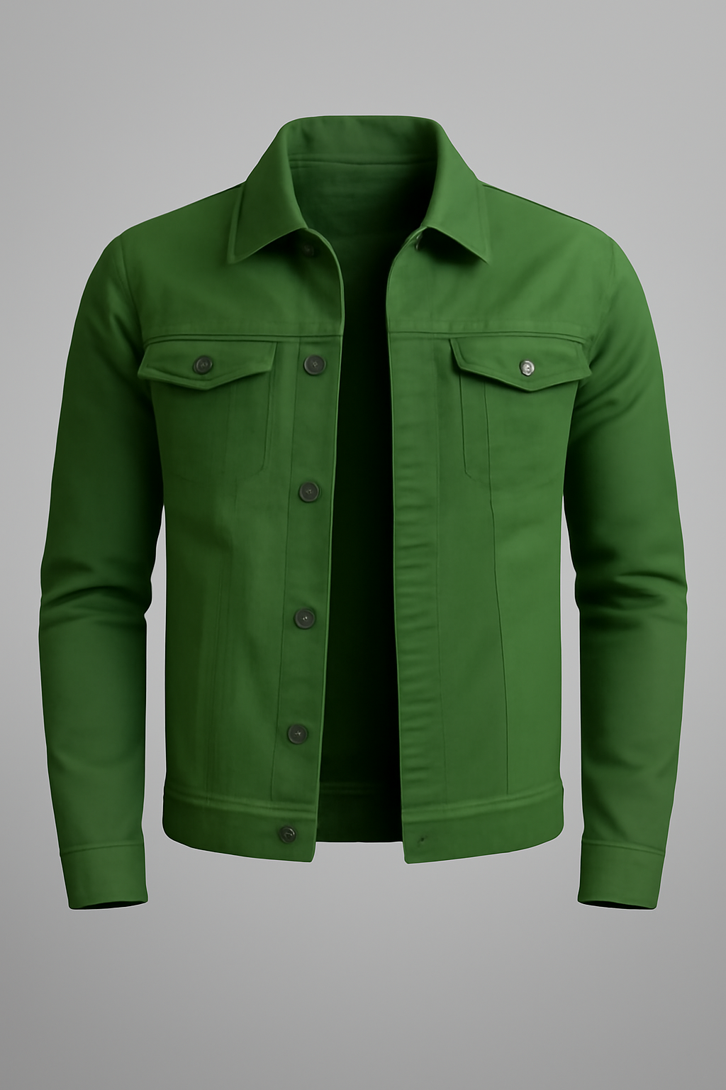 Lucian | Men's Structured Fit Denim Jacket – Classic Collar – Durable with Functional Chest Pockets