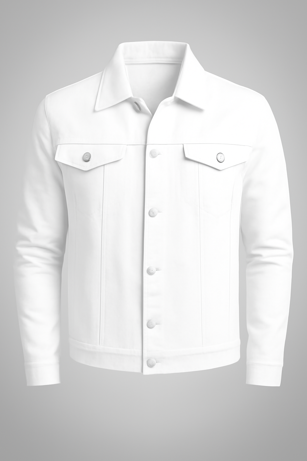 Lucian | Men's Structured Fit Denim Jacket – Classic Collar – Durable with Functional Chest Pockets