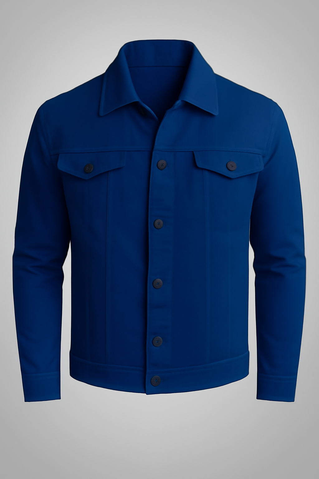 Lucian | Men's Structured Fit Denim Jacket – Classic Collar – Durable with Functional Chest Pockets