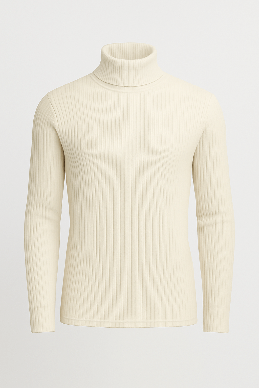 Jasper | Men's Slim Fit Turtleneck Sweater - Ribbed Knit - Soft Cotton Blend - Fall Layering