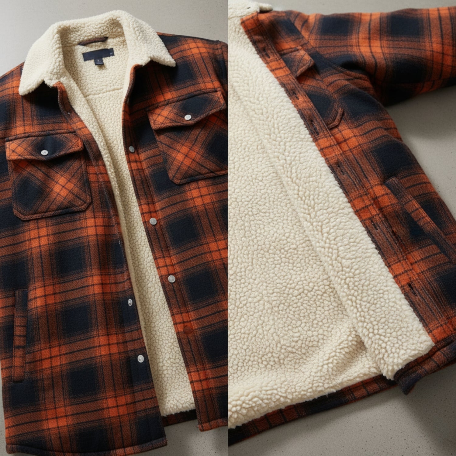 Stoneburry | Soft fleece plaid jacket