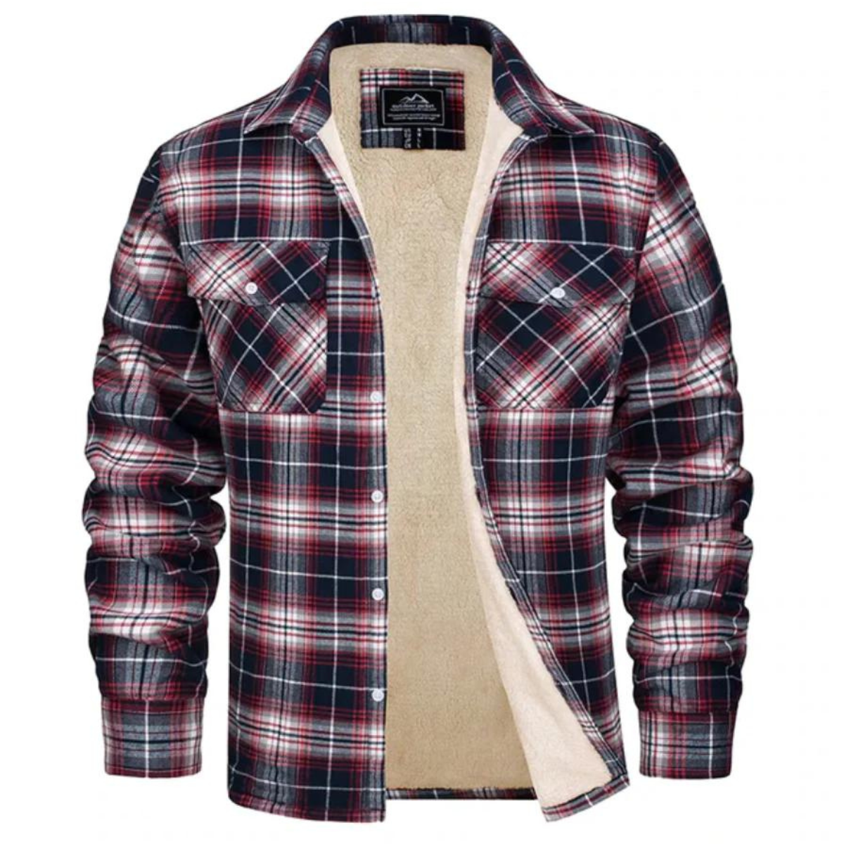 Stoneburry | Soft fleece plaid jacket