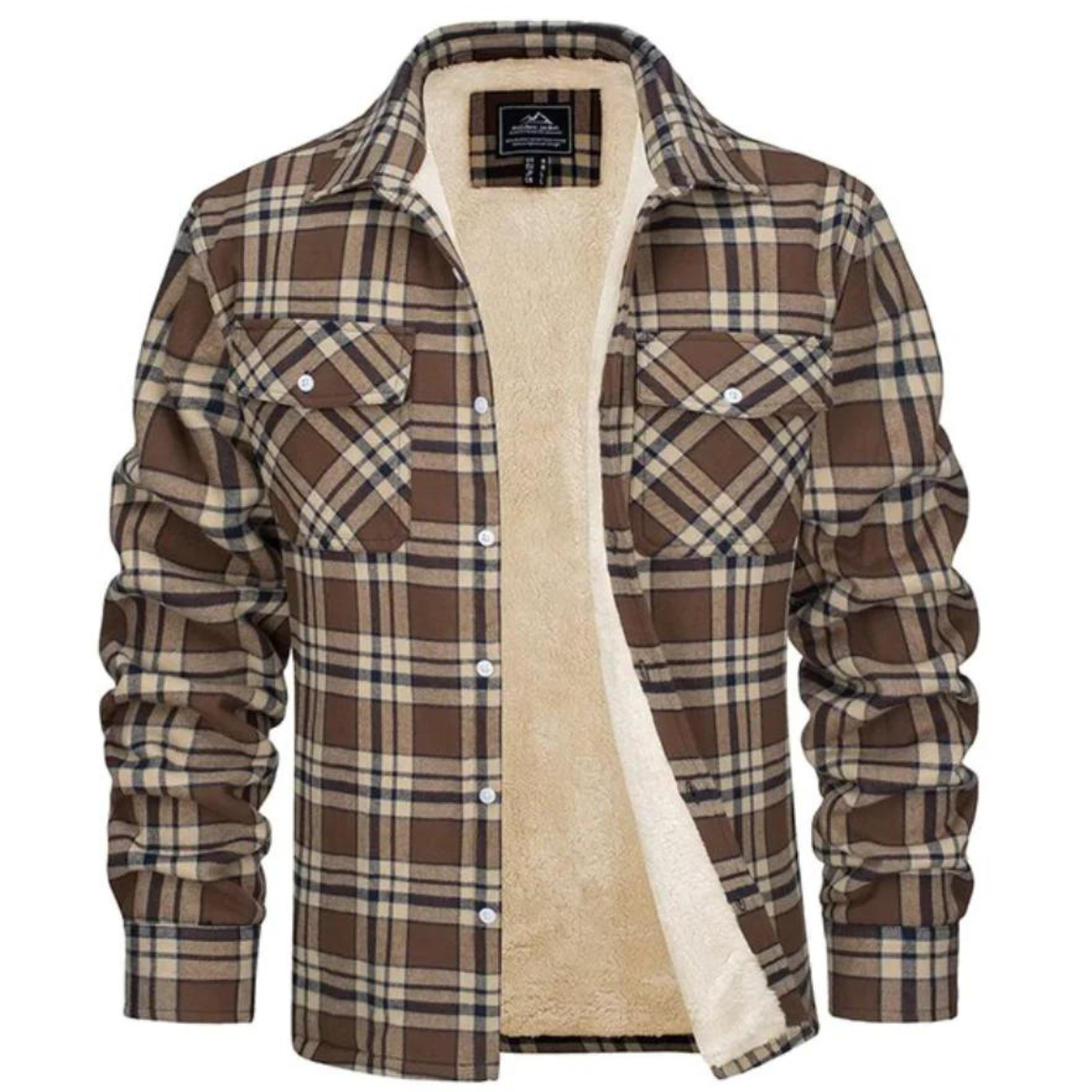 Stoneburry | Soft fleece plaid jacket