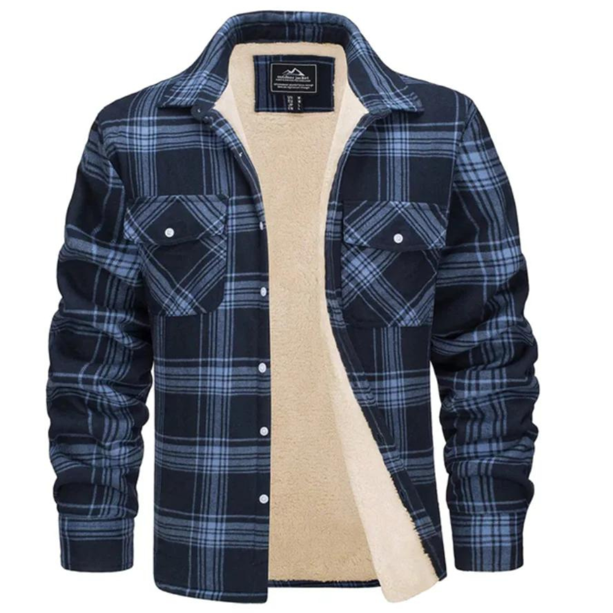 Stoneburry | Soft fleece plaid jacket