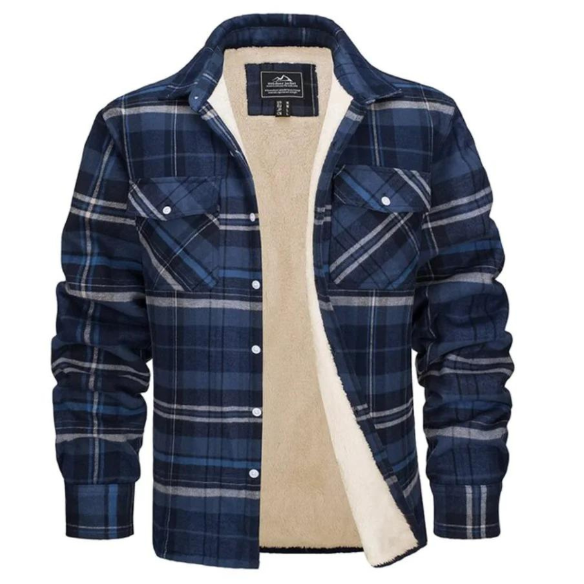 Stoneburry | Soft fleece plaid jacket