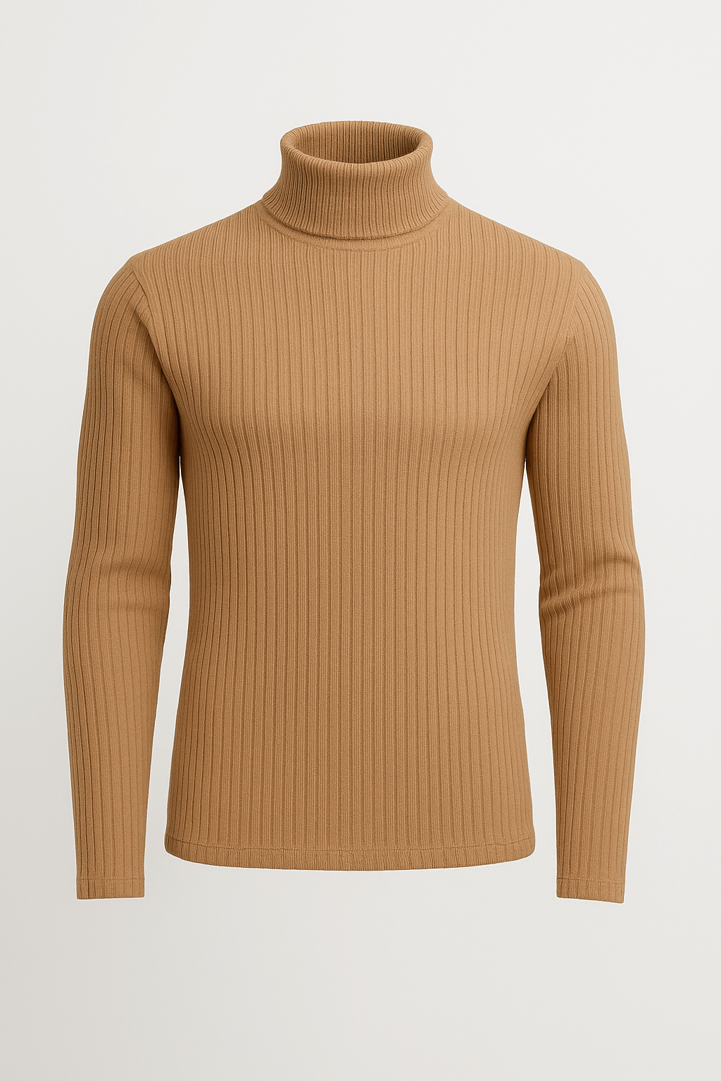 Jasper | Men's Slim Fit Turtleneck Sweater - Ribbed Knit - Soft Cotton Blend - Fall Layering