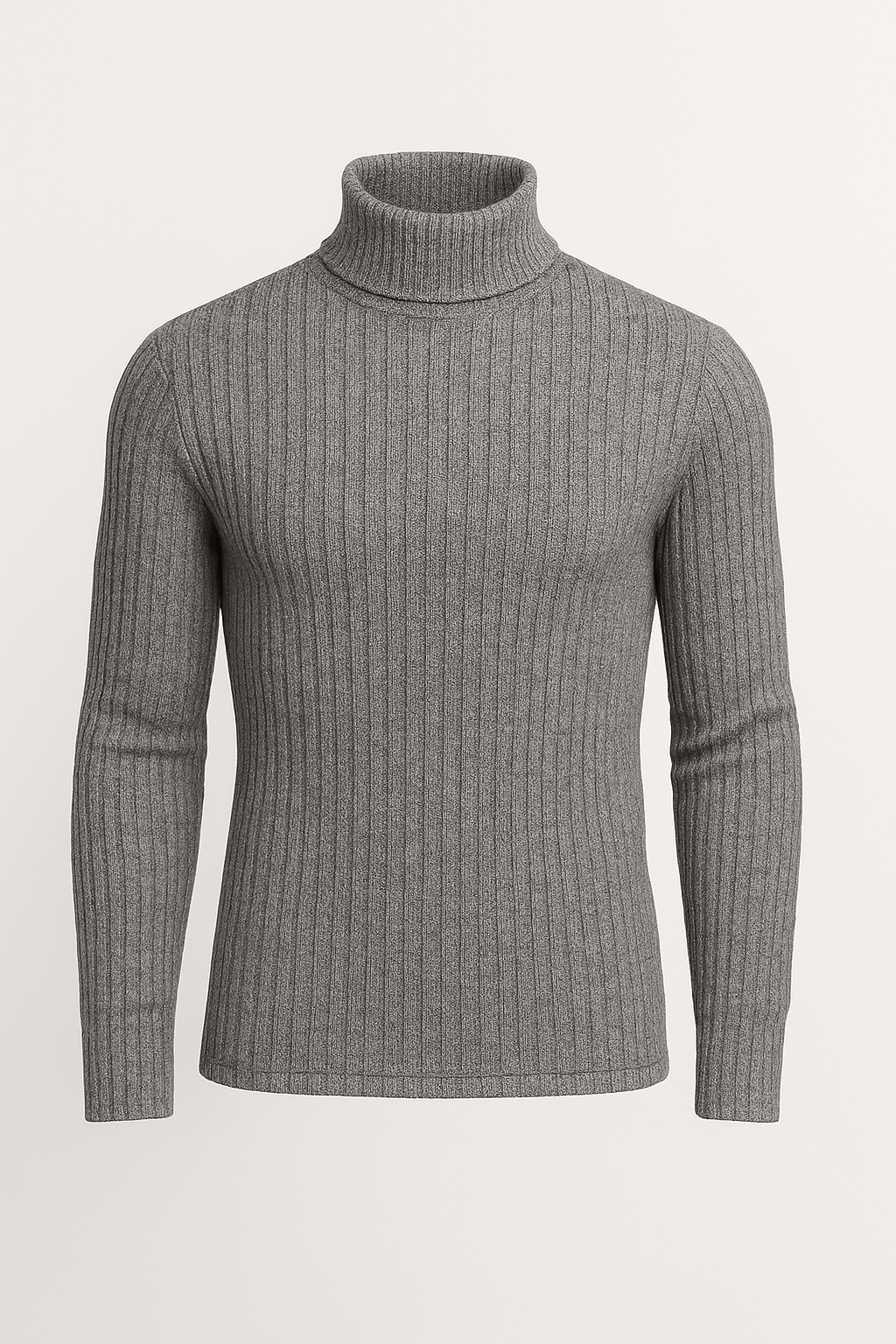 Jasper | Men's Slim Fit Turtleneck Sweater - Ribbed Knit - Soft Cotton Blend - Fall Layering