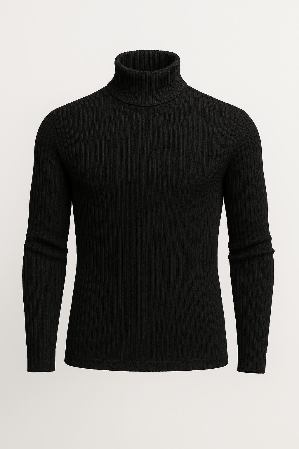 Jasper | Men's Slim Fit Turtleneck Sweater - Ribbed Knit - Soft Cotton Blend - Fall Layering