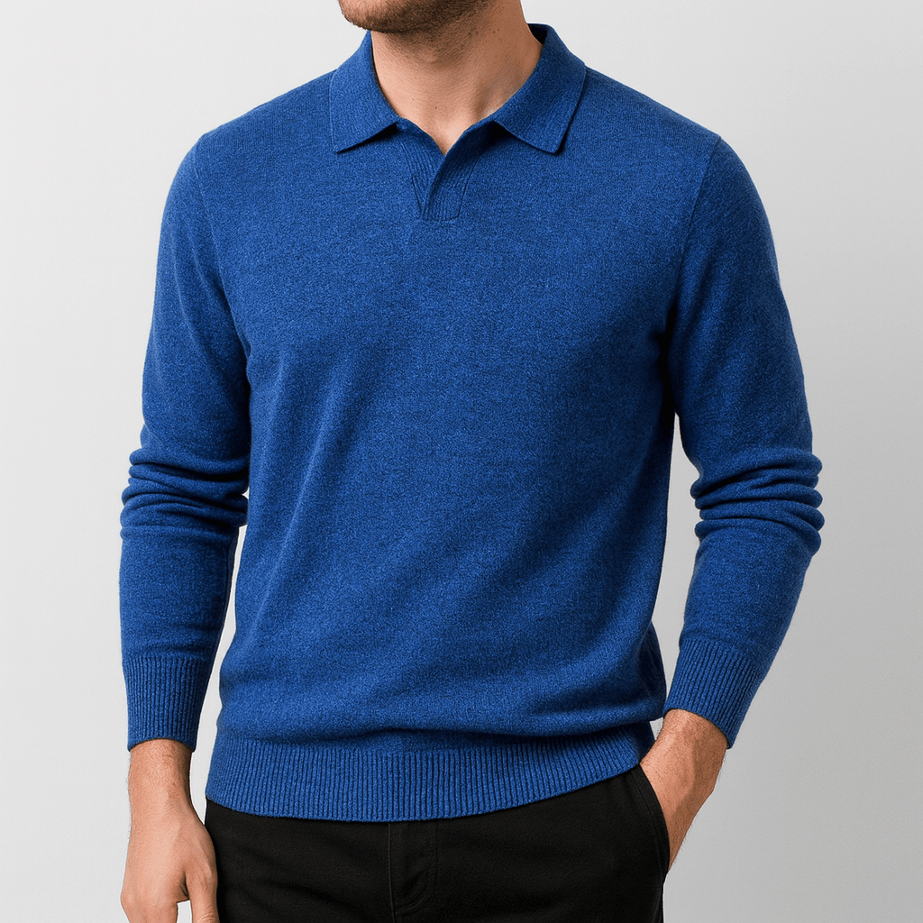 Stoneburry | Soft knit polo collar sweater