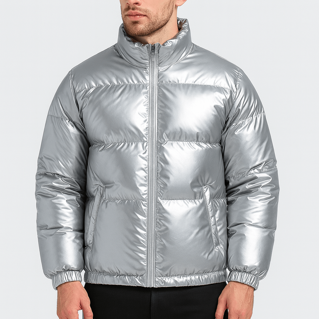 Stoneburry | Glossy down jacket with stand collar