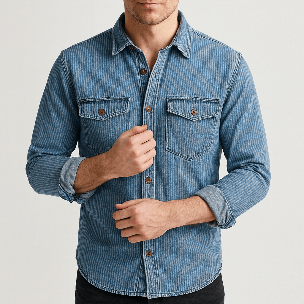 Stoneburry | Striped denim shirt