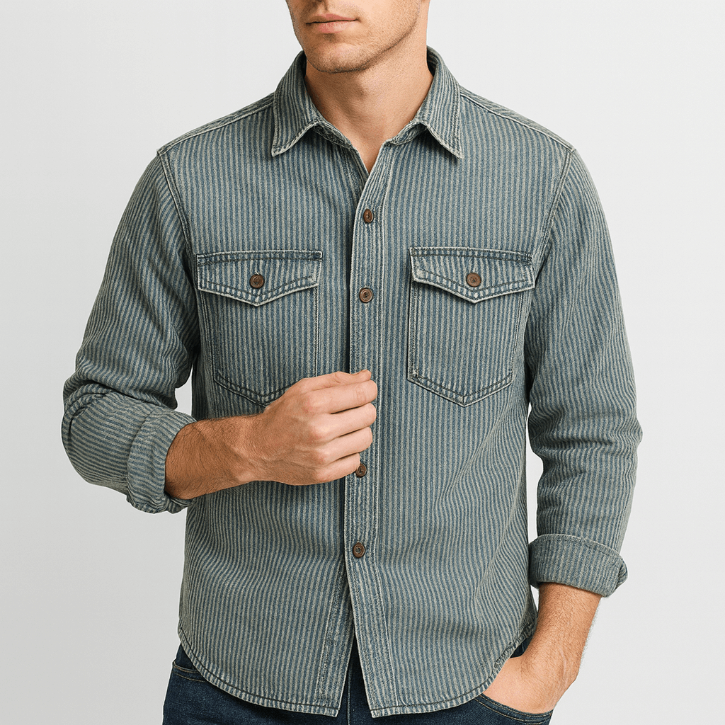 Stoneburry | Striped denim shirt