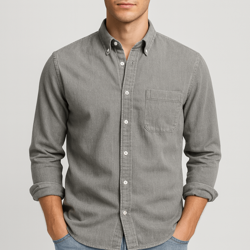 Stoneburry | Notched collar long sleeve shirt