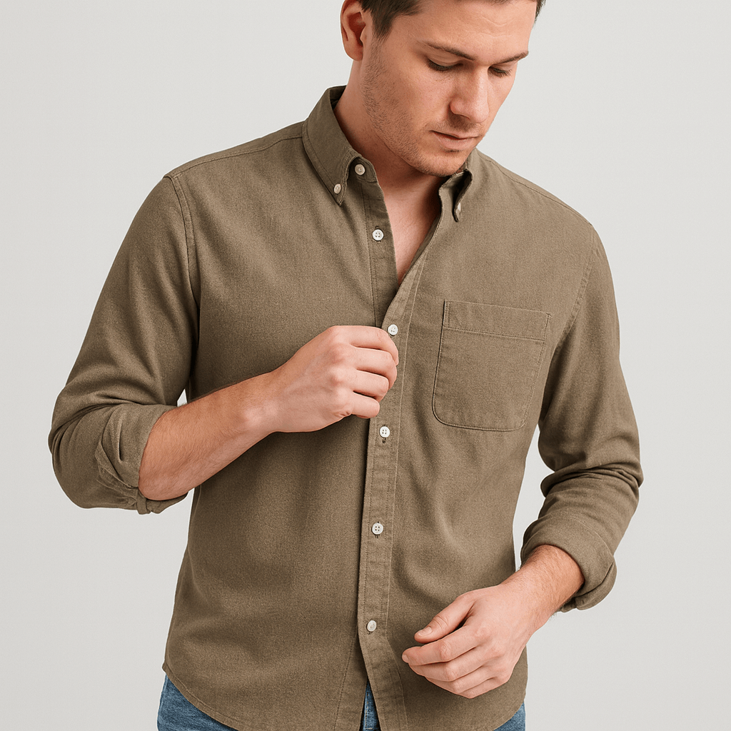Stoneburry | Notched collar long sleeve shirt