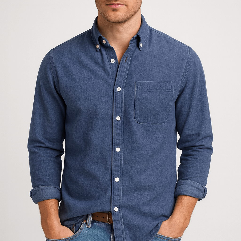 Stoneburry | Notched collar long sleeve shirt