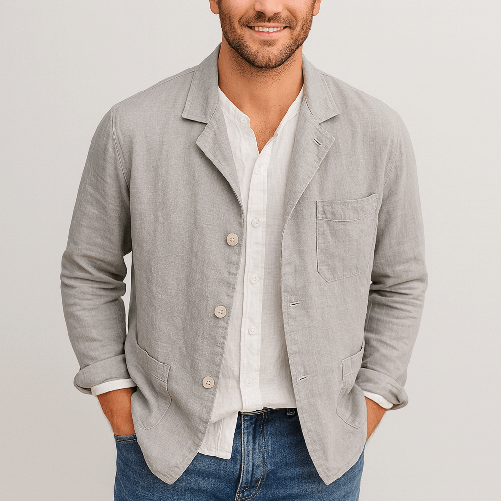 Stoneburry | Relaxed fit casual jacket with breathable fiber blend