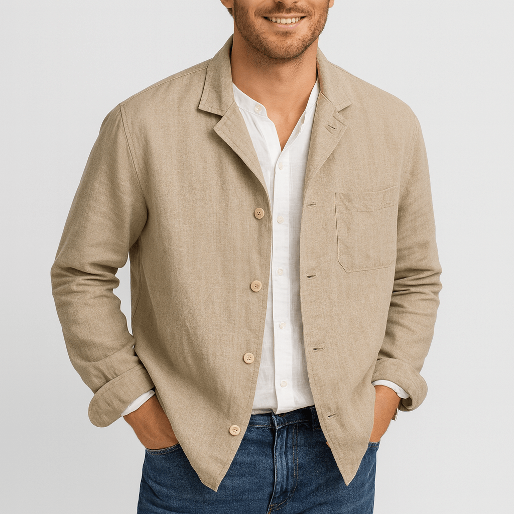 Stoneburry | Relaxed fit casual jacket with breathable fiber blend