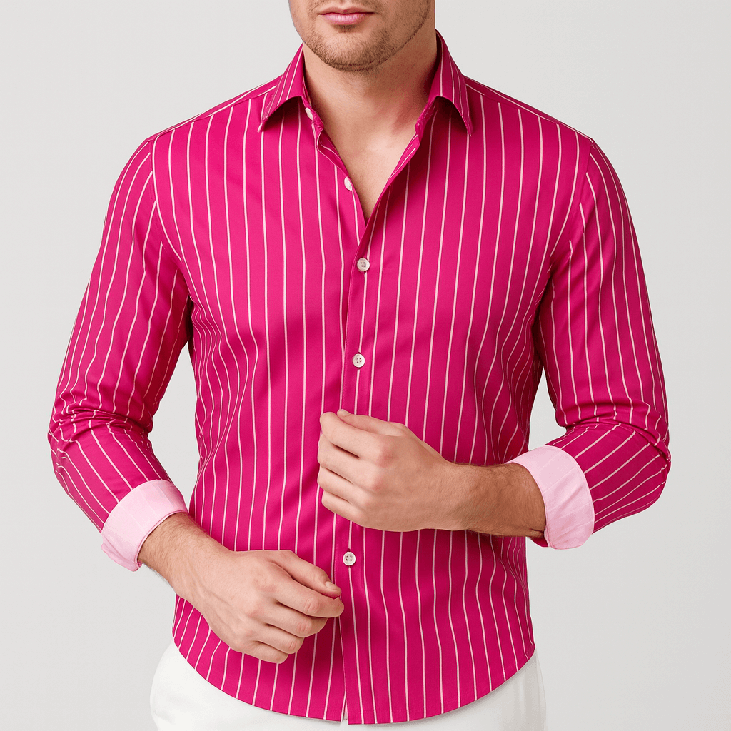 Stoneburry | Tailored fit white button up long sleeve shirt