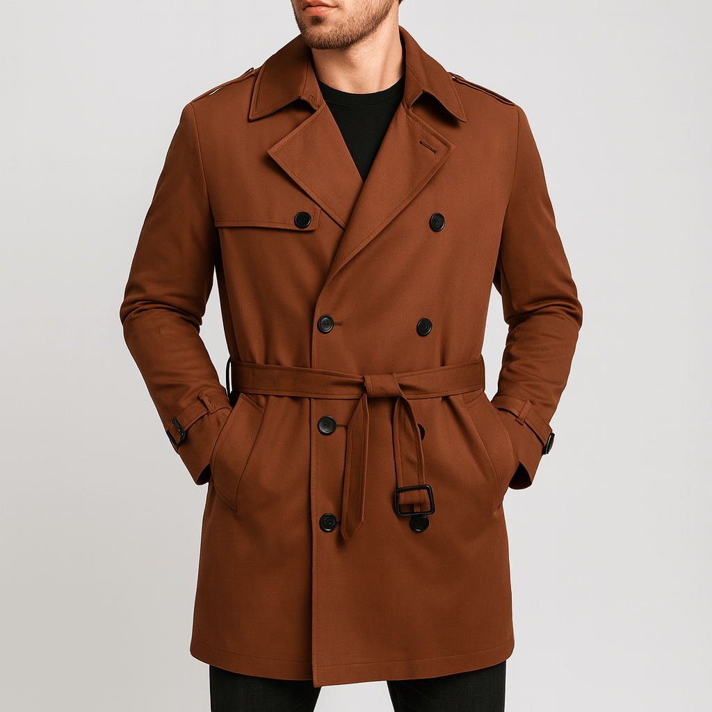 Stoneburry | Tailored fit double-breasted trench coat