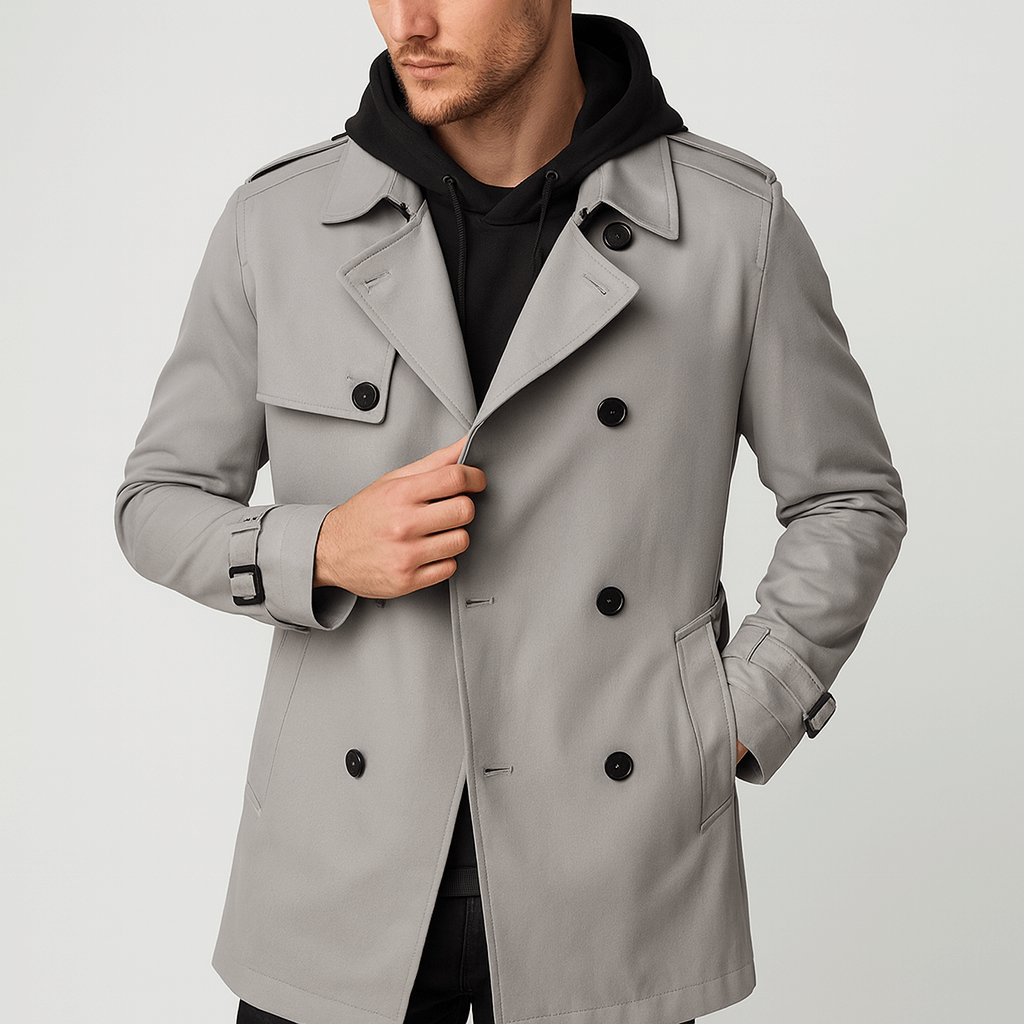 Stoneburry | Tailored fit double-breasted trench coat