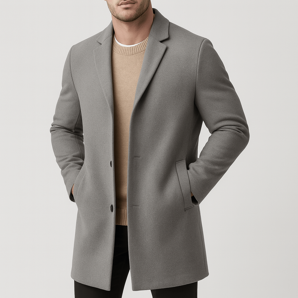 Stoneburry | Tailored trench coat with hidden buttons