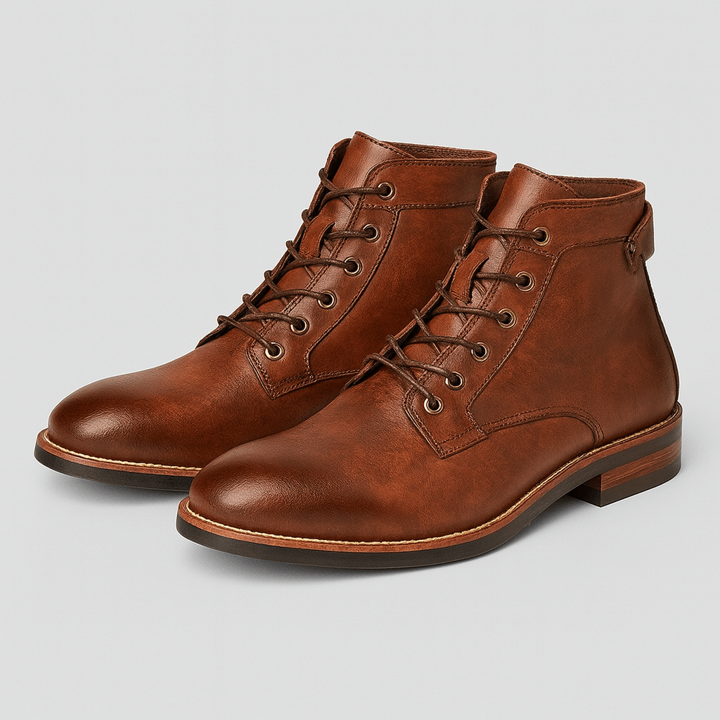 Stoneburry | Lace-up leather ankle boots