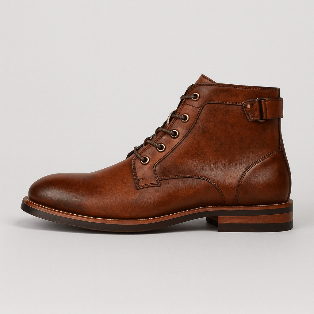 Stoneburry | Lace-up leather ankle boots