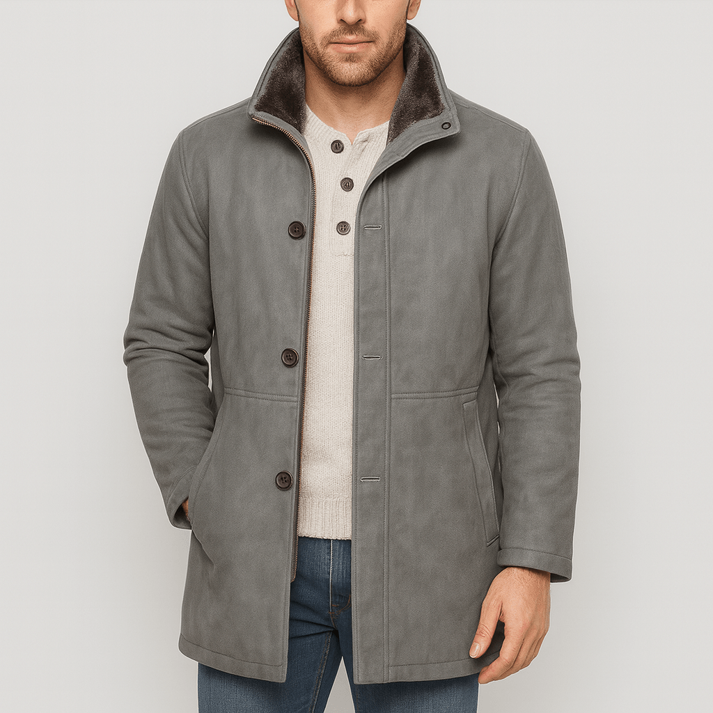Stoneburry | High collar mid-length coat