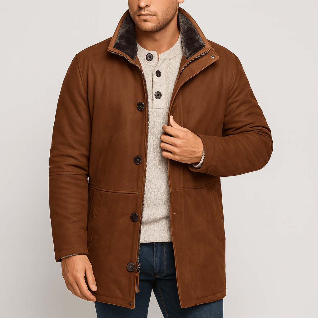 Stoneburry | High collar mid-length coat