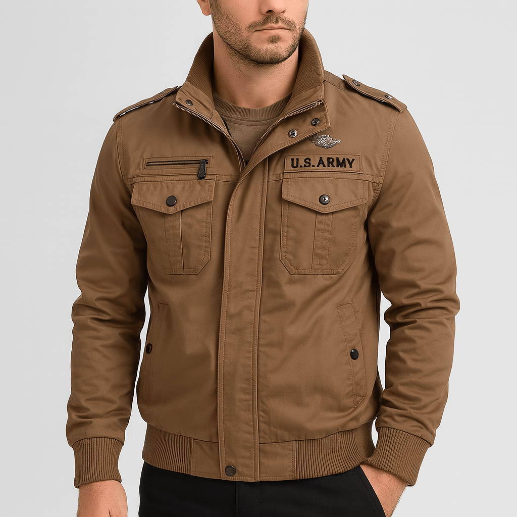 Stoneburry | Ribbed trim bomber jacket
