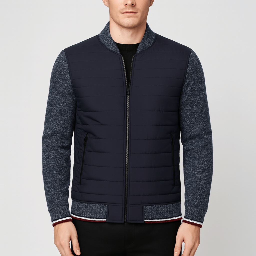 Stoneburry | Quilted jacket with knitted sleeves