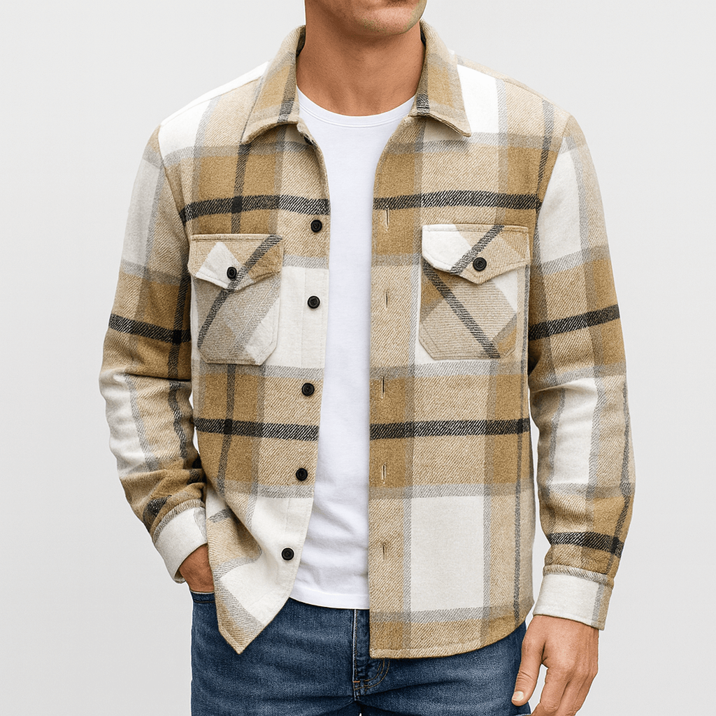 Stoneburry | Soft Flannel Plaid Shirt Jacket