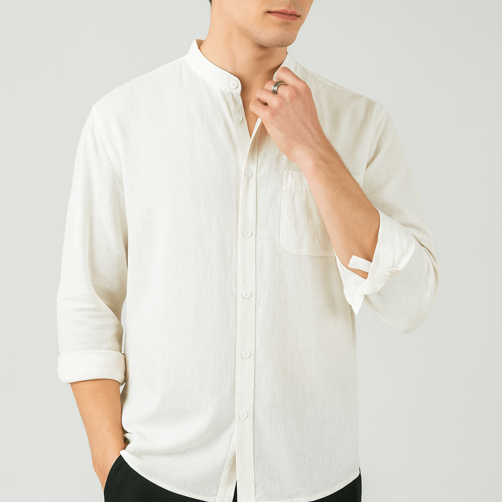 Stoneburry | Casual Linen Cotton Blend Shirt