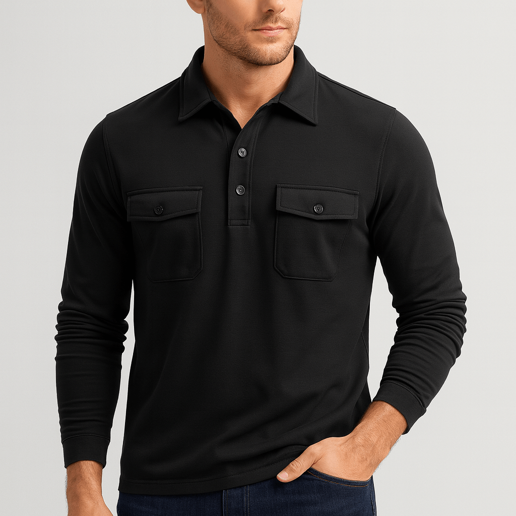 Stoneburry | Classic Fit Long Sleeve Polo