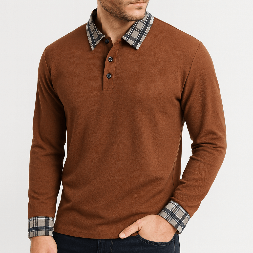 Stoneburry | Stylish Ribbed Knit Polo Shirt