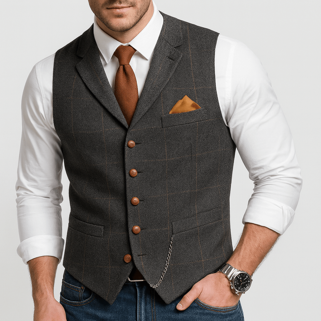 Stoneburry | Classic v-neck polyester vest