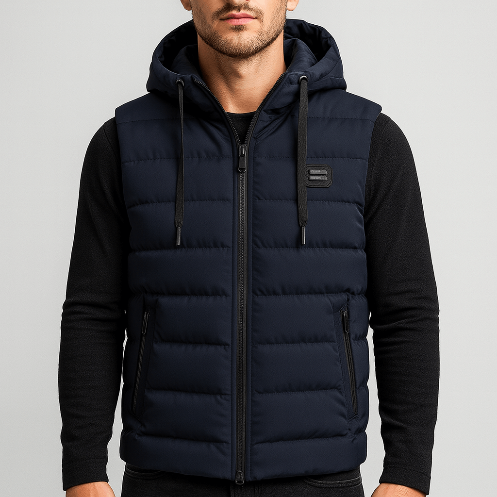 Stoneburry | Insulated hooded puffer vest