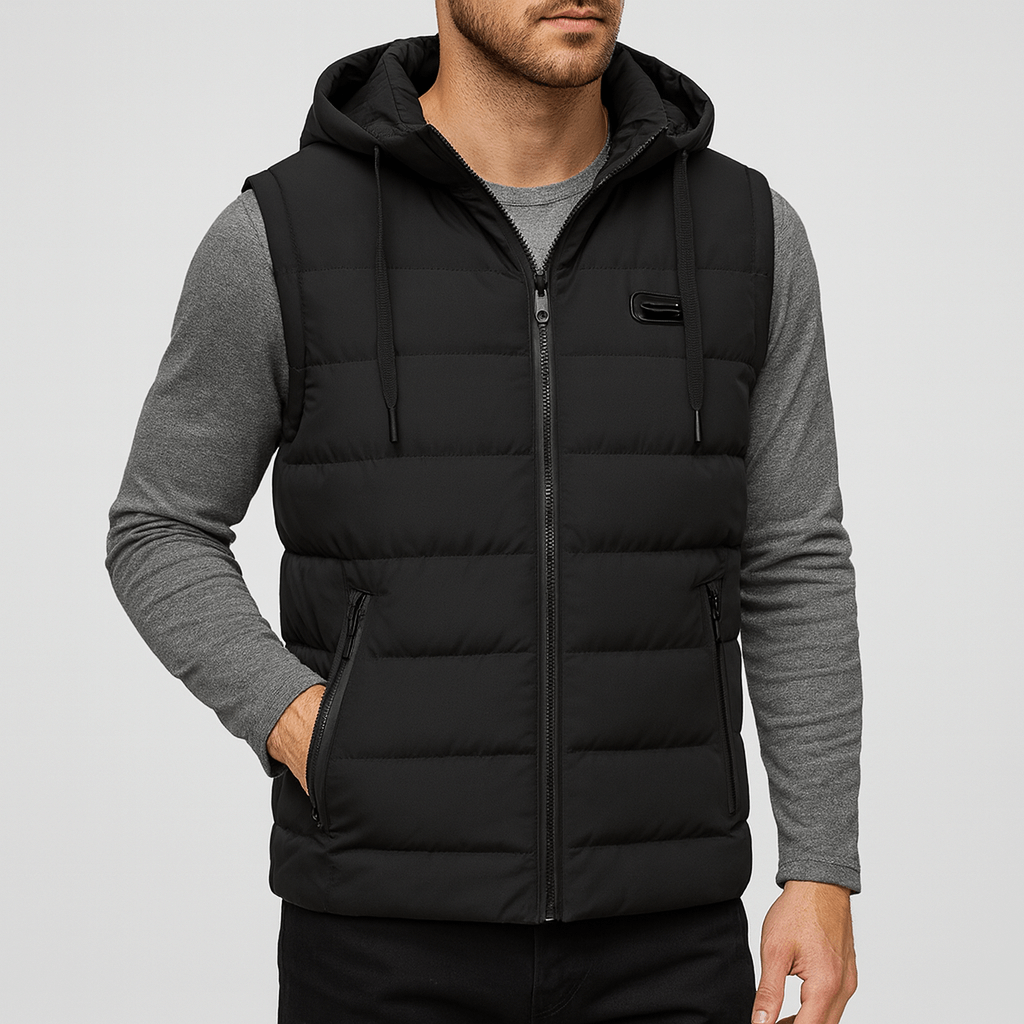 Stoneburry | Insulated hooded puffer vest