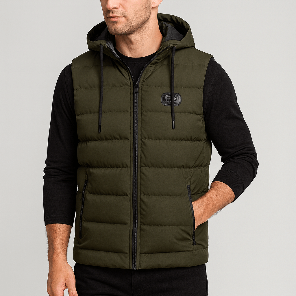 Stoneburry | Insulated hooded puffer vest