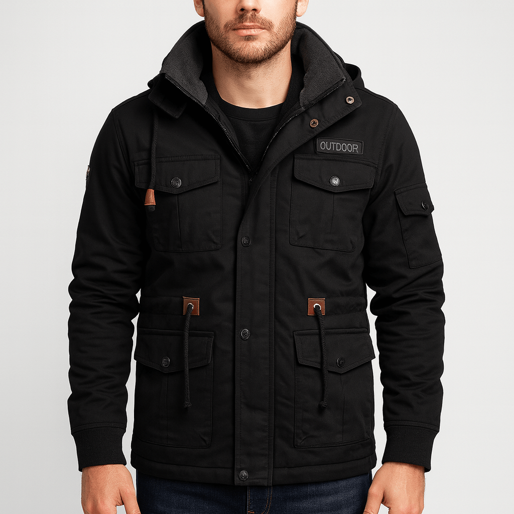 Stoneburry | Fleece lined utility jacket with multiple pockets