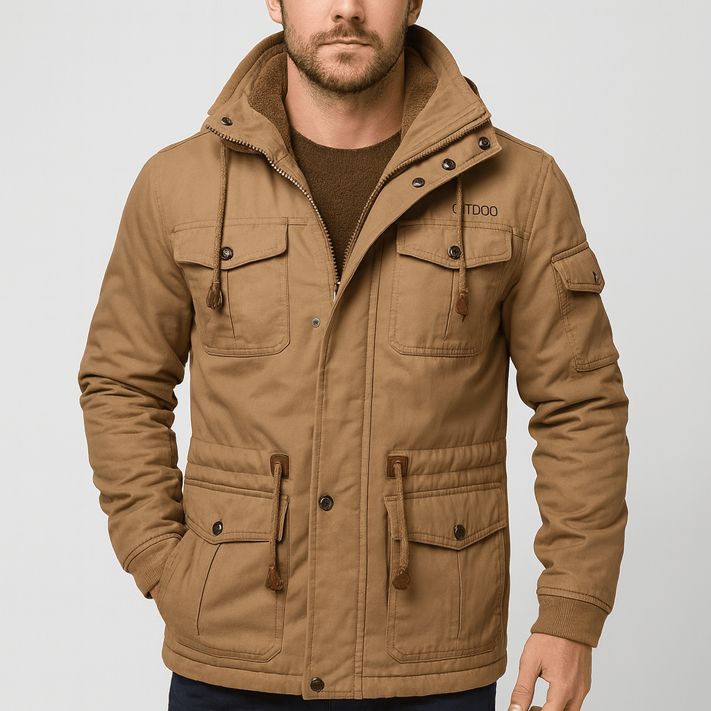 Stoneburry | Fleece lined utility jacket with multiple pockets