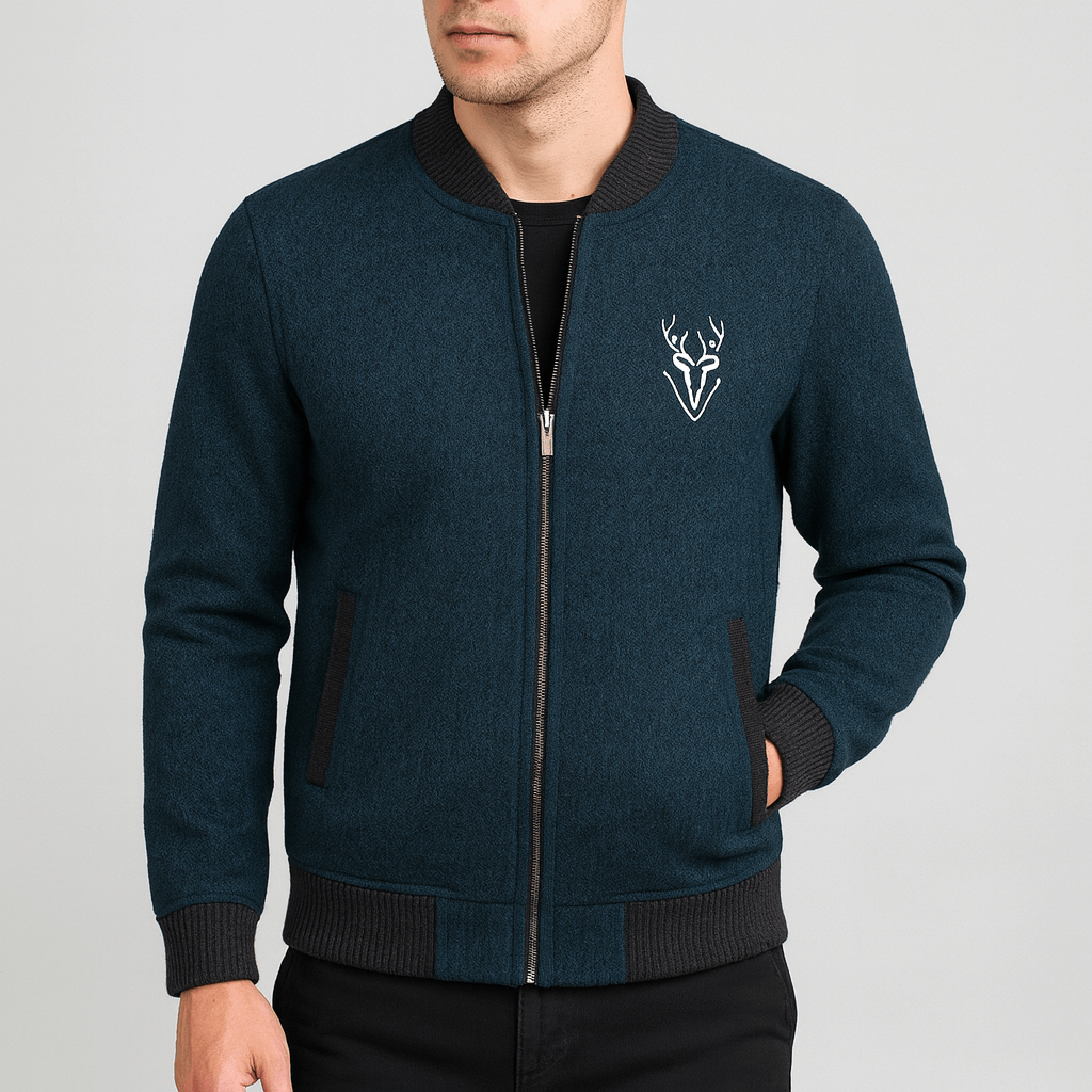 Stoneburry | Casual bomber jacket with deer emblem