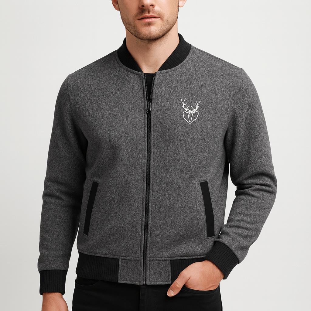 Stoneburry | Casual bomber jacket with deer emblem